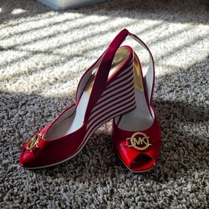 Rochelle MK slingback wedges